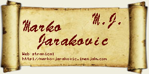 Marko Jaraković vizit kartica